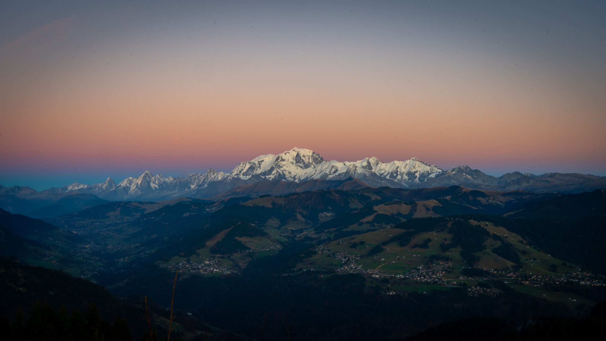 Couché de soleil à Praz-Vechin